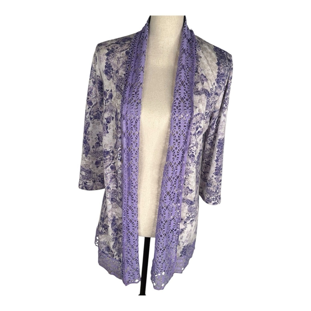 Chico's Paisley Duster‎ Cardigan Kimono - Size 0 Casual Comfy Boho